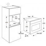 Bertazzoni F457MODVTN 45厘米 31公升 Modern系列 嵌入式蒸焗爐 (碳黑色) - 7功能，全蒸氣模式，15種自動食譜