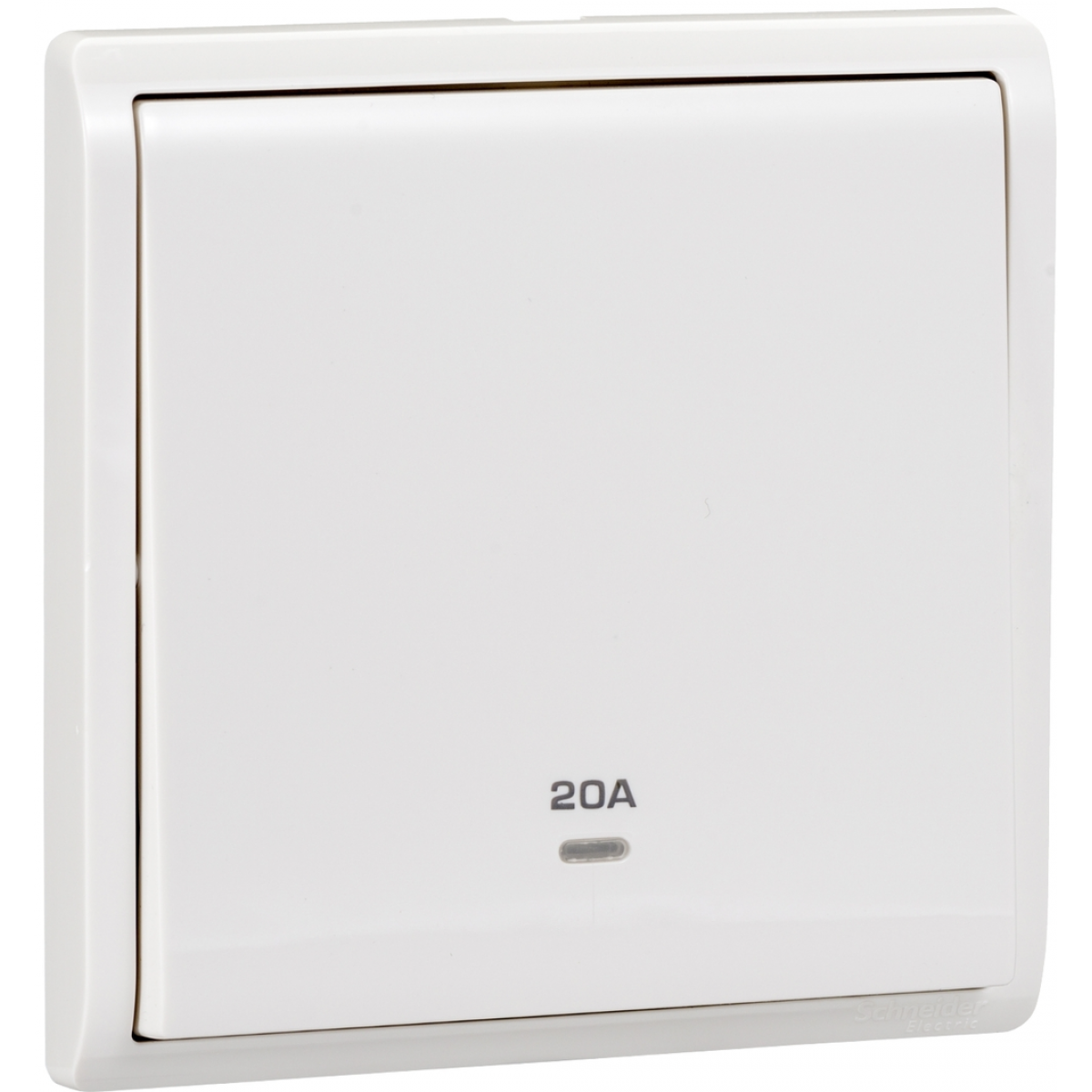 Schneider Electric Pieno E8231D20N 20A 單位雙極開關掣連指示燈 (凝白)