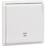 Schneider Electric 施耐德電氣 E8231D20N_WE_C5 Pieno 20A 單位雙極開關掣連指示燈 (凝白)