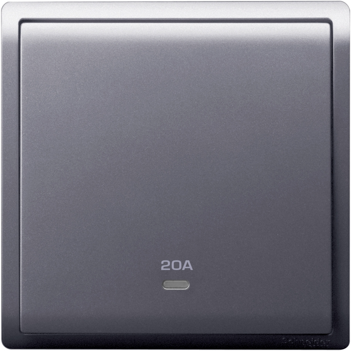 Schneider Electric Pieno E8231D20N 20A 單位雙極開關掣連指示燈 (薰衣草銀)
