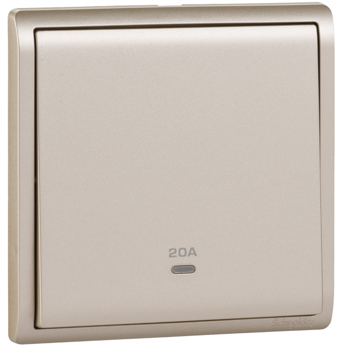 Schneider Electric Pieno E8231D20N 20A 單位雙極開關掣連指示燈 (沉醉金)