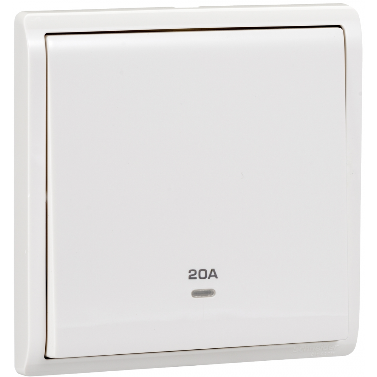 Schneider Electric Pieno E8231D20N 20A 單位雙控雙極開關掣連指示燈 (凝白)