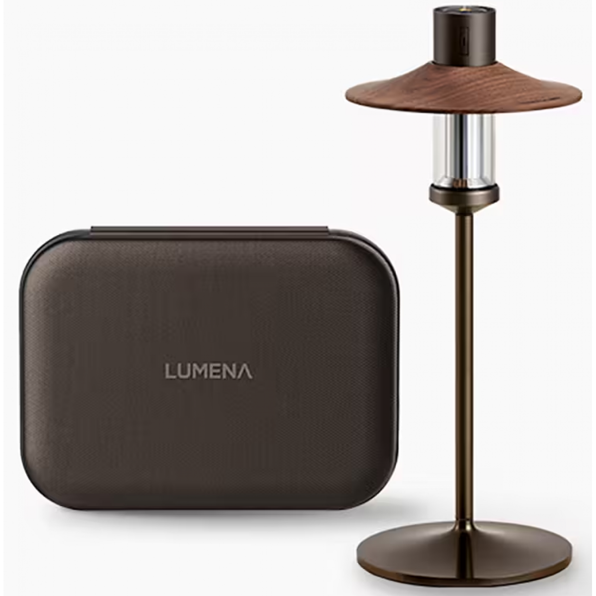 Lumena M3 木質燈罩露營枱燈套裝 (棕色)｜復古戶外室內兩用，高亮度長續航