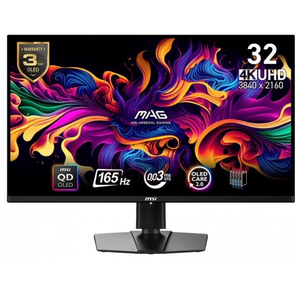 MSI MAG 321UP 32吋 4K QD-OLED 165Hz 量子點電競顯示器｜AMD FreeSync Premium Pro