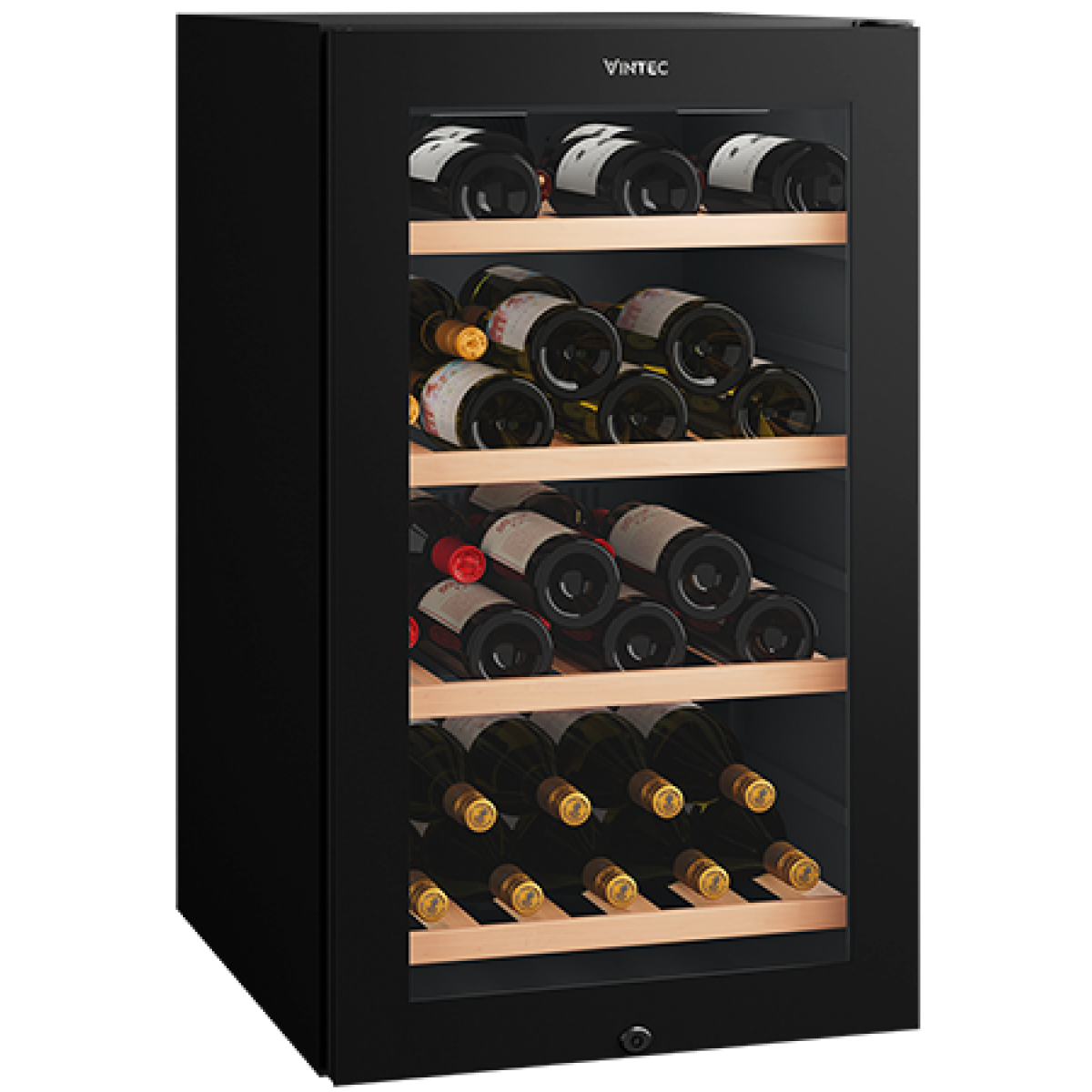 Vintec VWS830FCB-X 35瓶單溫區紅酒櫃｜電子溫控、UV防護、活性碳濾網