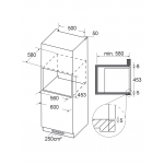 CRISTAL 尼斯 C-S68GXMB-1 嵌入式蒸焗爐 (45厘米 60公升)