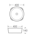 Richford BM692W 藝術面盆 (啞光浮點白色)