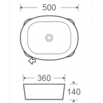 Richford BM691-BM 藝術面盆 (啞光浮點黑色)