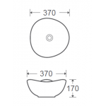 Richford BM708W 藝術面盆 (啞光浮點白色)