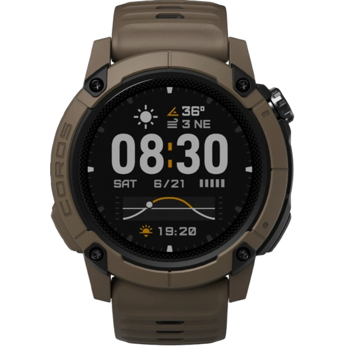 Coros Nomad GPS 運動腕錶 (棕色) - 語音筆記、72小時天氣預報、多種運動模式