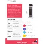 Frigidaire 北極 FDTH7250D 56厘米 陶瓷暖風機 (附遙控器) - 安全暖風、LED觸控