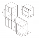 Cristal 尼斯 D40DSS-1 60厘米 嵌入式消毒碗櫃