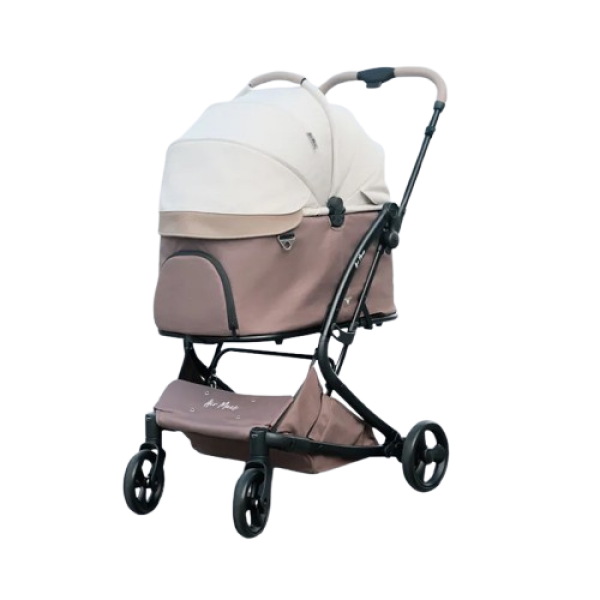 Air Maes Airy GO 3合1 收摺寵物推車 (摩卡奶油卷) - 輕巧自動摺疊