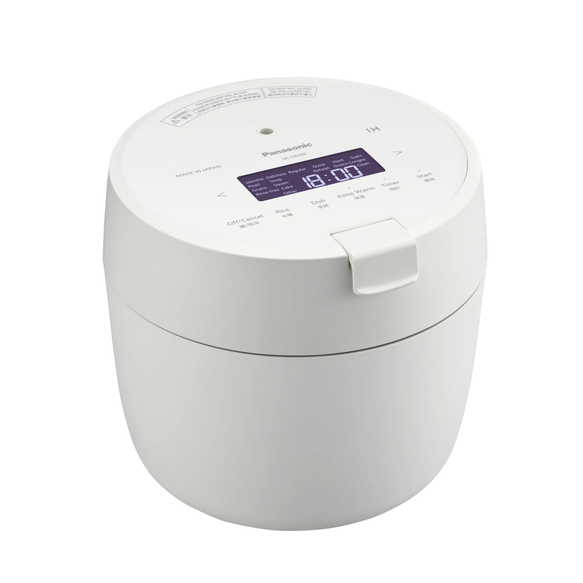 Panasonic 樂聲 SR-CR09B-W 0.9公升 IH磁應黑鑽西施電飯煲 (白色)