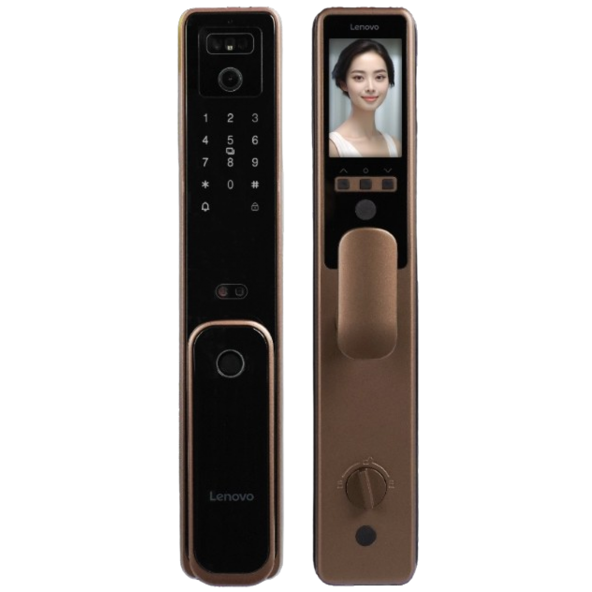 Lenovo 聯想 A3F 智能電子門鎖 (咖啡金)