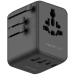 Momax UA31UKD 1-World² 45W 五接口雙 AC 旅行充電插座 (黑色)