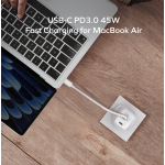 Momax UM81UKW 1-Charge 45W 雙輸出 GaN 充電器 (白色)