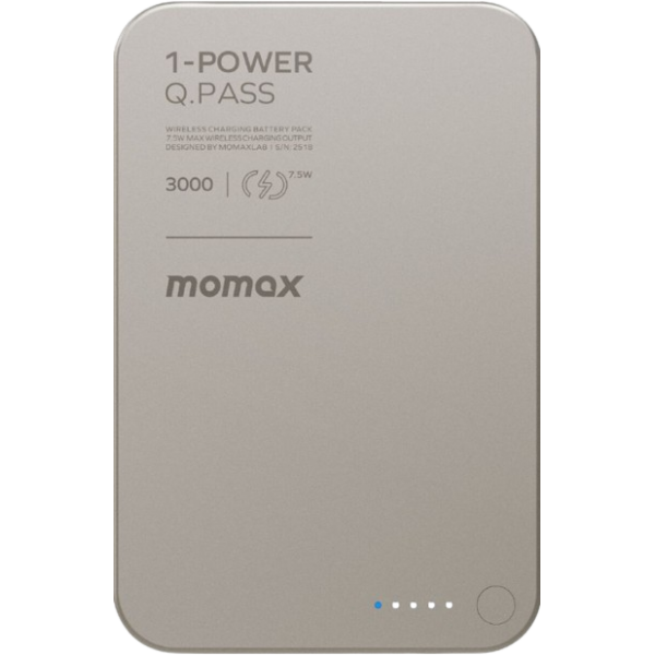 Momax IP115L 1-Power Q.Pass 3000mAh 磁吸流動電源