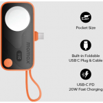 Momax IP170M 1-Power X Pro Mini⁺ 5000mAh 內置USB-C 可摺疊充電插頭及 USB-C 線移動電源配備 Apple Watch 快速充電器