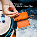 Momax IP170M 1-Power X Pro Mini⁺ 5000mAh 內置USB-C 可摺疊充電插頭及 USB-C 線移動電源配備 Apple Watch 快速充電器