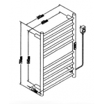 Geisar 捷莎 DR4302GM Klasse 不鏽鋼電暖毛巾架 (深灰色)