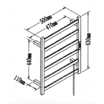 Geisar 捷莎 DR5501GM Klasse 不鏽鋼電暖毛巾架 (深灰色)