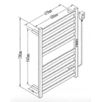Geisar 捷莎 DR5502GM Klasse 不鏽鋼電暖毛巾架 (深灰色)