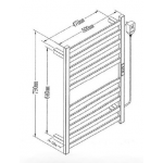 Geisar 捷莎 DR5502C Klasse 不鏽鋼電暖毛巾架 (亮銀色)