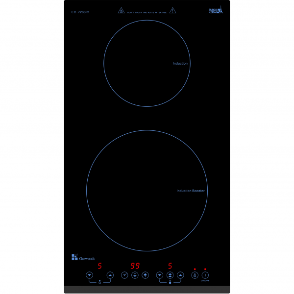 Garwoods 樂思 EC-7260IC-KB 29厘米 嵌入式雙頭電磁爐 (Series 7 Domino) (鑽黑玻璃)