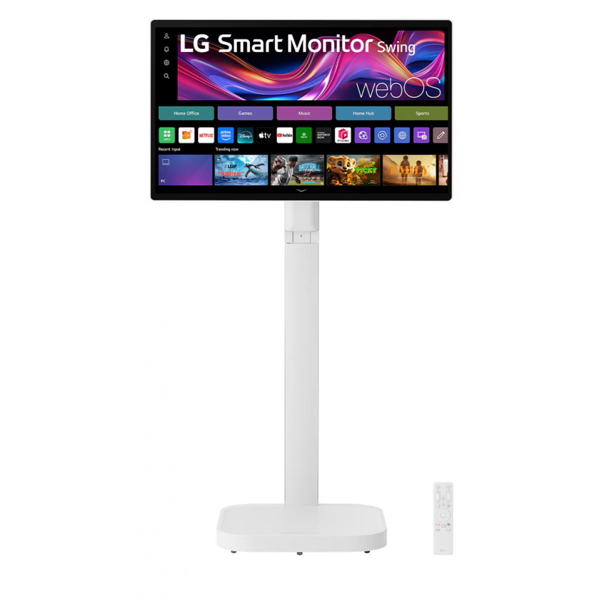 LG 樂金 32U889SA-W 31.5吋 4K 超高清 IPS 智能顯示器 Swing (配備觸控屏幕與可移動座地支架)