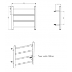 Azzurra AZR+ETR-ONE-4850#BGM ONE-4850 電熱毛巾架 (灰色)