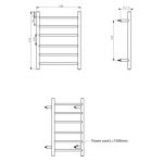 Azzurra AZR+ETR-ONE-6550#BG ONE-6550 電熱毛巾架 (拉絲金)