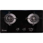 Taada 多田牌 GA751-14B LPG 75厘米 嵌入式/座檯式 雙頭石油氣爐 (有時間制 + 獨立中心火 + 銅合金爐頭及鑄鐵爐架)