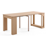 Flexi-Table FB-1.8+EB+2FC(NW) 0.4米至1.8米可伸縮餐桌+可伸縮長凳+2張折疊椅