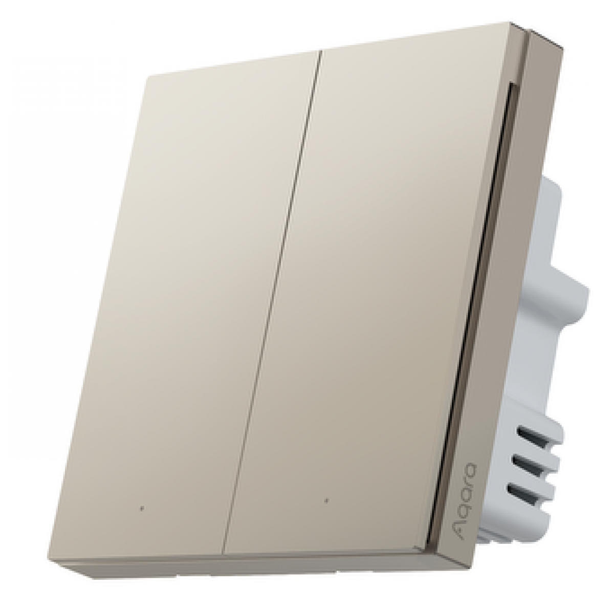 Aqara QBKG28LM-G Smart Wall Switch 智能牆壁開關 H1 (單火線雙鍵版) (金色)