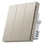 Aqara QBKG32LM-G 智能牆壁開關 H1 Pro (零火線三鍵版) (金色)