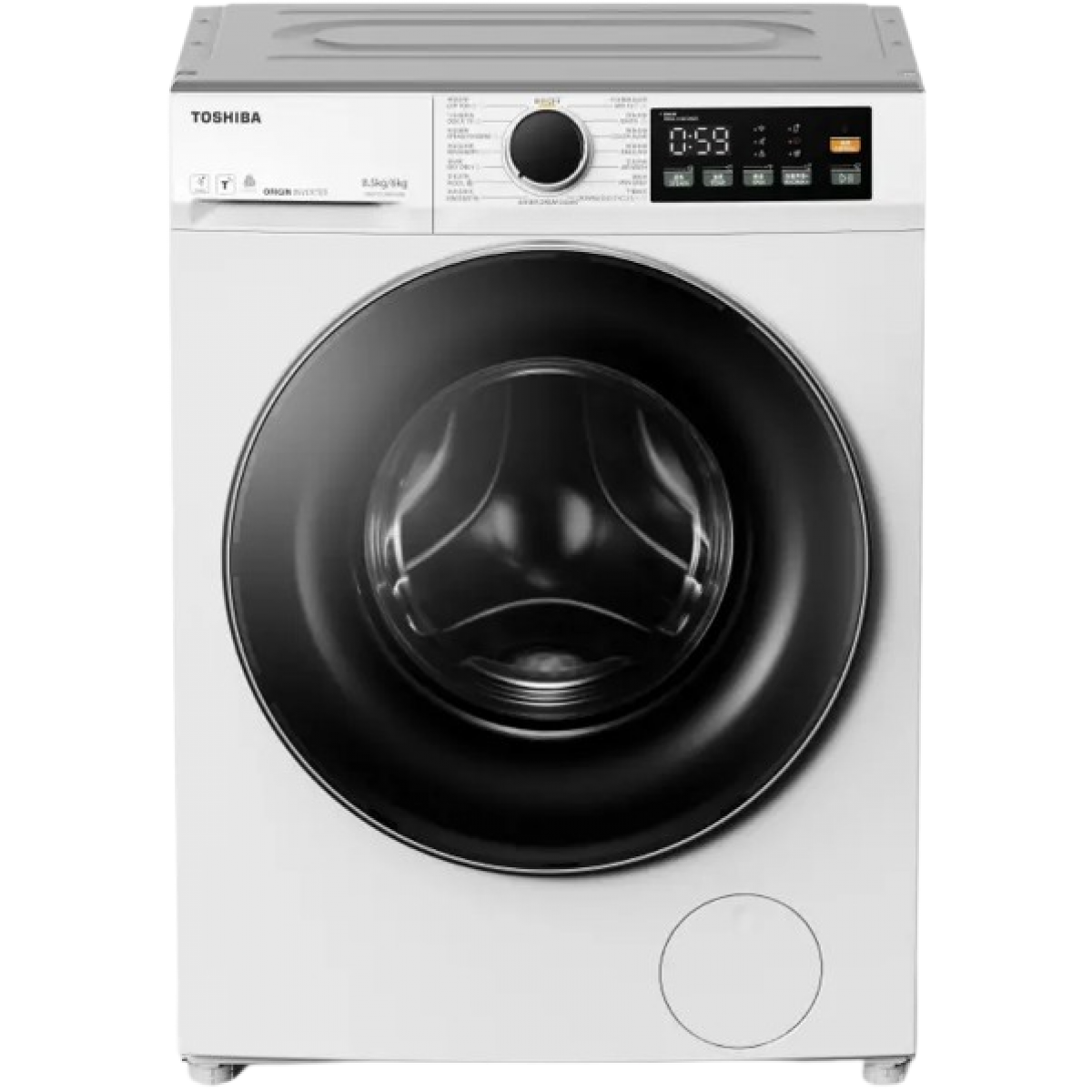 Toshiba 東芝 TWD-T22BU95UWH(WK) 8.5公斤 1400轉 超薄身前置式變頻洗衣乾衣機 (白色)