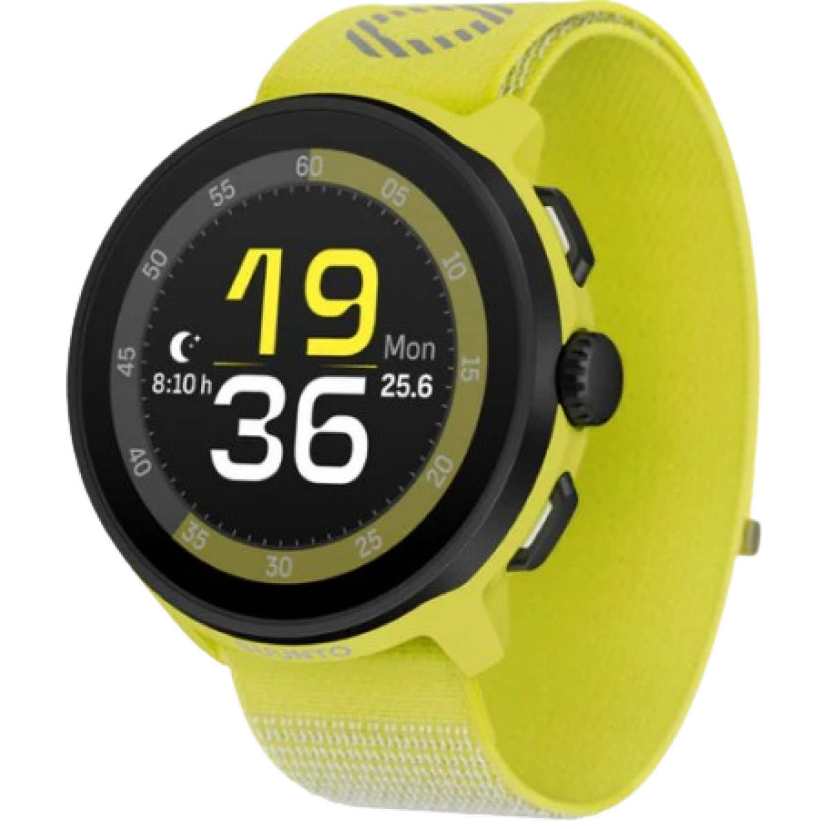 Suunto SS051111000​​​ Run GPS 運動手錶 (織物表帶) (不銹鋼青檸色)