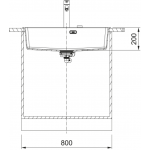 Franke MRG610-73 Maris 花崗岩 單昇盆 (瑪瑙黑色)
