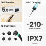 Hoto Wand™ 無線旋轉清潔刷 12 件終極套裝
