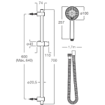 Roca A5BG413C0N Stella  100/3F 3速花灑連企柱套裝