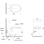 TOTO C320 12吋 去水分體座廁配油壓廁板