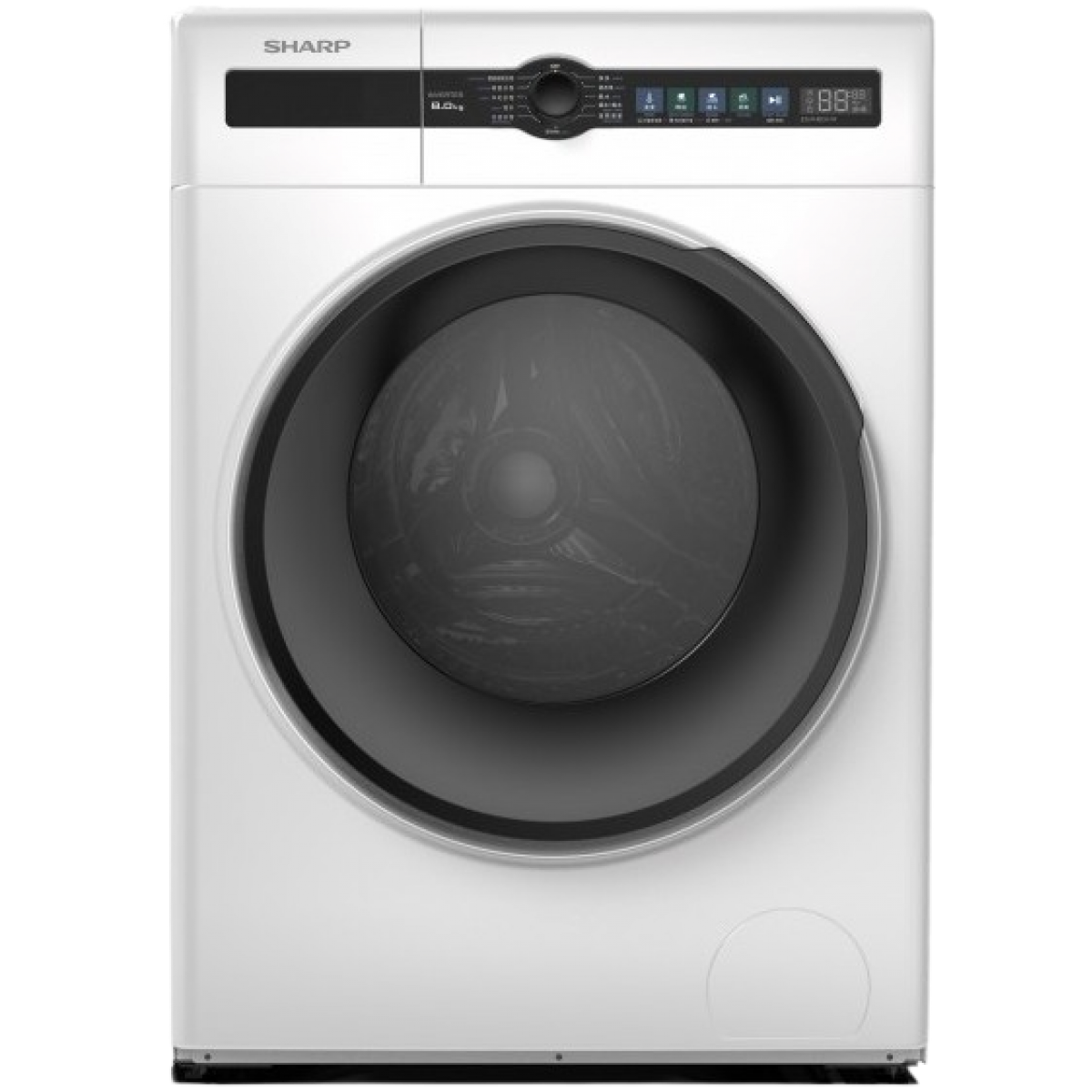 Sharp 聲寶 ES-FH8CH-W 8.0公斤 1200轉 蒸氣抗菌 前置式變頻摩打洗衣機