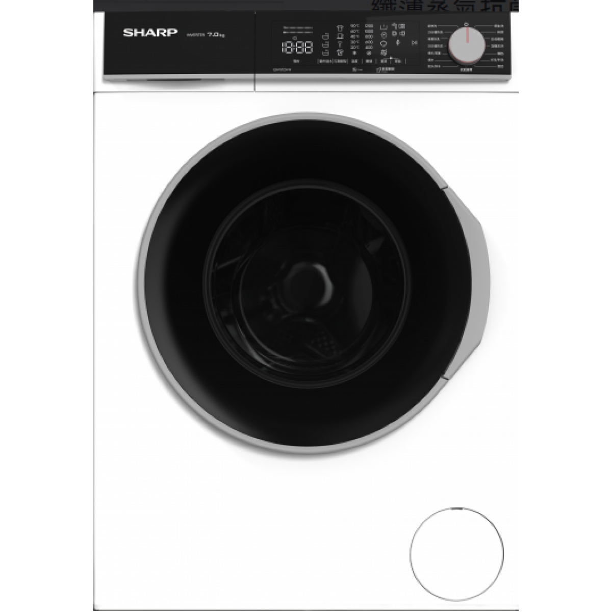 Sharp 聲寶 ES-FS8ZH-W 8.0公斤 1200轉 纖薄蒸氣抗菌 前置式變頻摩打洗衣機