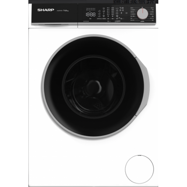 Sharp 聲寶 ES-FS8ZH-W 8.0公斤 1200轉 纖薄蒸氣抗菌 前置式變頻摩打洗衣機