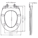 Richford LED811 脲醛易拆式緩降廁板