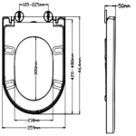 Richford LED812 脲醛易拆式緩降廁板