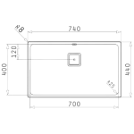 Pyramis 百利美 101025001 台底不鏽鋼單星盆