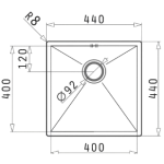 Pyramis 百利美 100090201 台底不鏽鋼單星盆