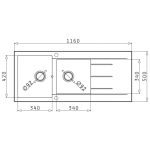 Pyramis 百利美 079812811 大小孖盆單翼花崗岩星盆 (杏色)